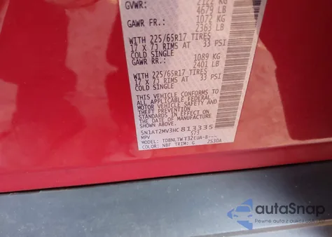 2017 Nissan Rogue Sv из США, поврежденный, VIN 5N1AT2MV3HC813335